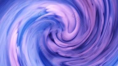 液体艺术绘画，现代丙烯酸质感与旋涡彩波。蓝色、粉色和深蓝色的运动.